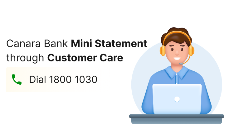Canara Bank Mini Statement through Customer Care Number